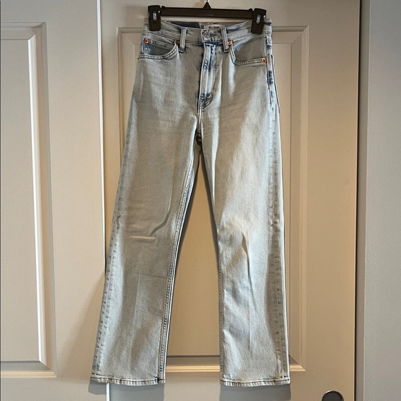 Re/Done. Light wash 70s bootcut jeans. Size 24. Like new